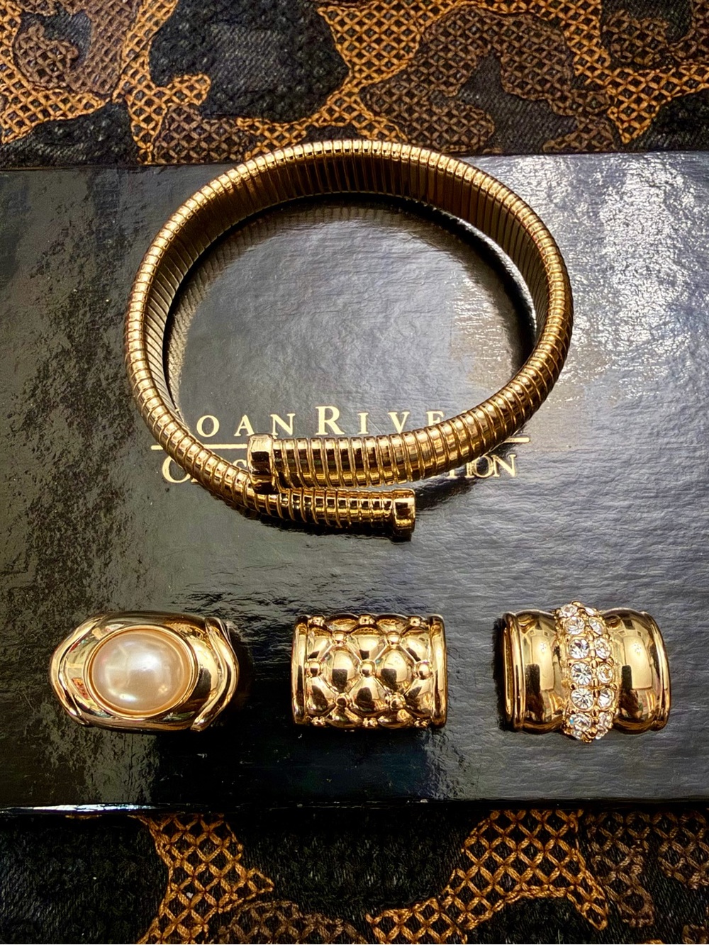 Joan Rivers Classics Collection Gold-Tone Bracelet Set Interchangeable Accents